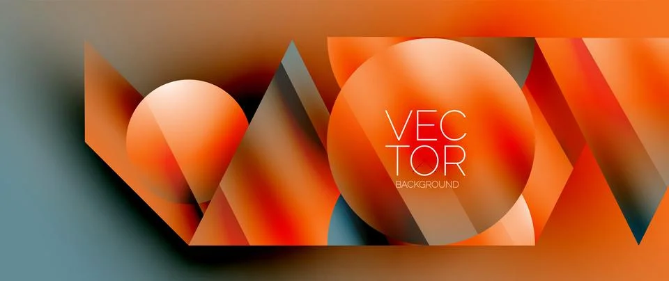 Captivating abstract backdrop composed of interlocking triangles and circles Illustrazione stock