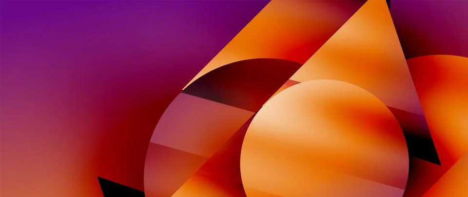 Captivating abstract backdrop composed of interlocking triangles and circles Stock Illustration