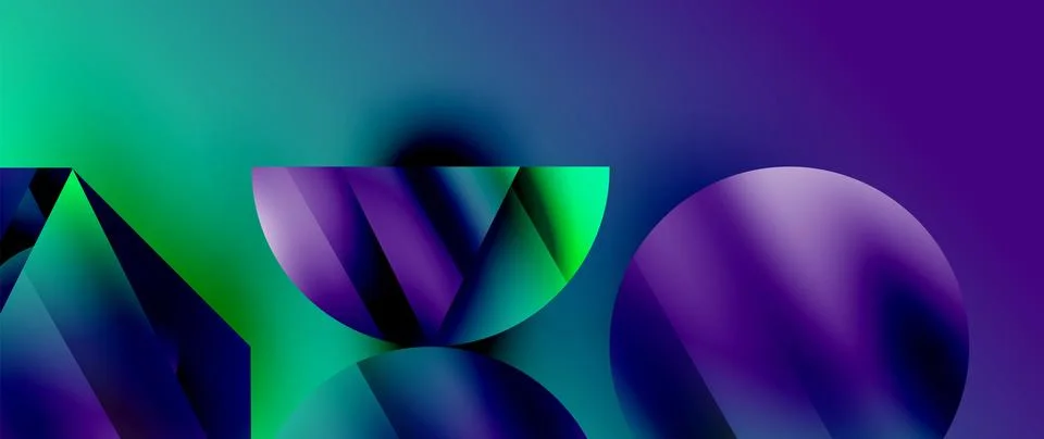 Captivating abstract backdrop composed of interlocking triangles and circles Stock Illustration