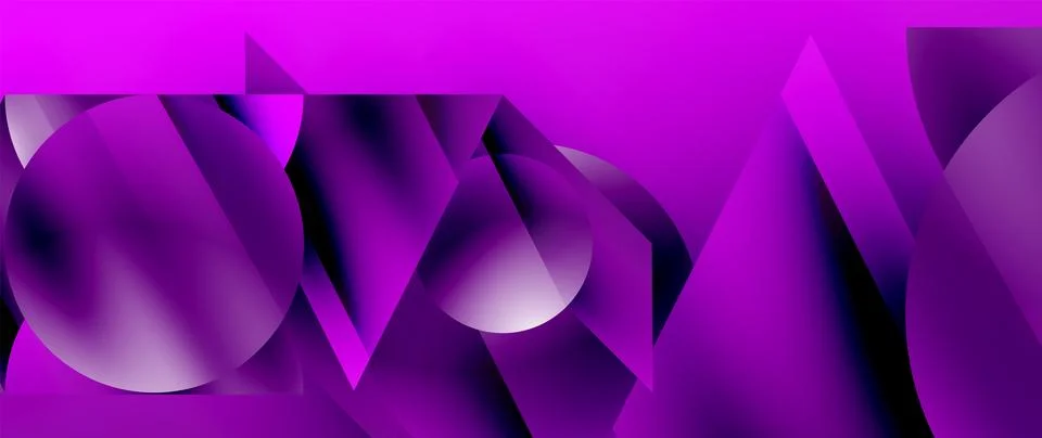 Captivating abstract backdrop composed of interlocking triangles and circles Illustrazione stock
