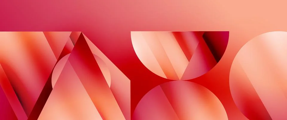 Captivating abstract backdrop composed of interlocking triangles and circles Illustrazione stock