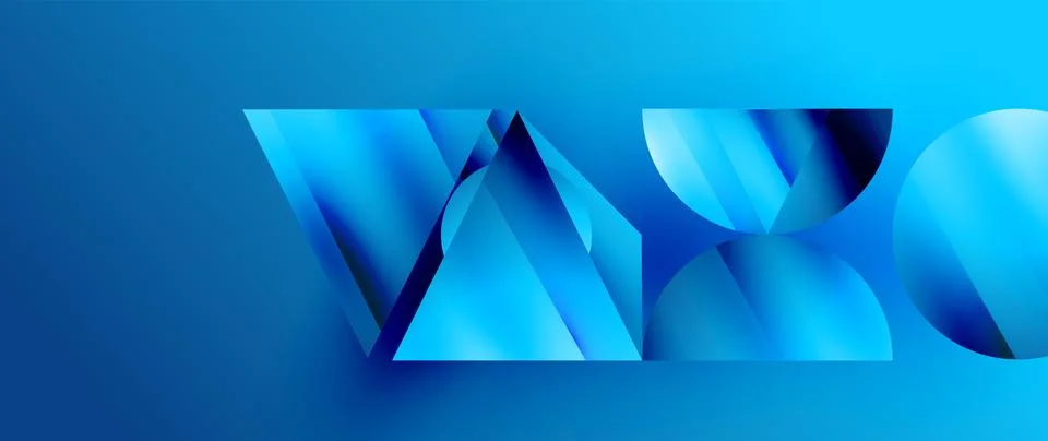 Captivating abstract backdrop composed of interlocking triangles and circles Illustrazione stock