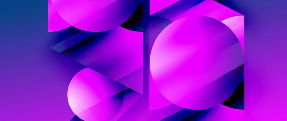 Captivating abstract backdrop composed of interlocking triangles and circles Illustrazione stock