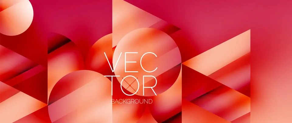 Captivating abstract backdrop composed of interlocking triangles and circles Illustrazione stock