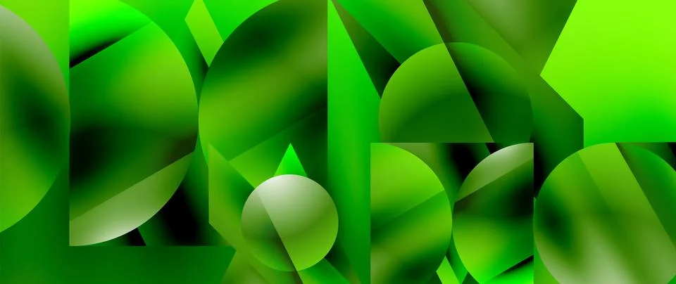 Captivating abstract backdrop composed of interlocking triangles and circles 스톡 일러스트