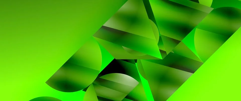 Captivating abstract backdrop composed of interlocking triangles and circles Stock Illustration