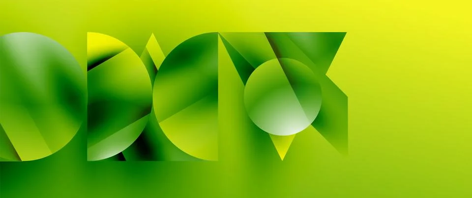 Captivating abstract backdrop composed of interlocking triangles and circles Stock Illustration