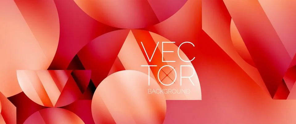 Captivating abstract backdrop composed of interlocking triangles and circles Stock Illustration