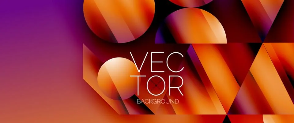 Captivating abstract backdrop composed of interlocking triangles and circles Stock Illustration