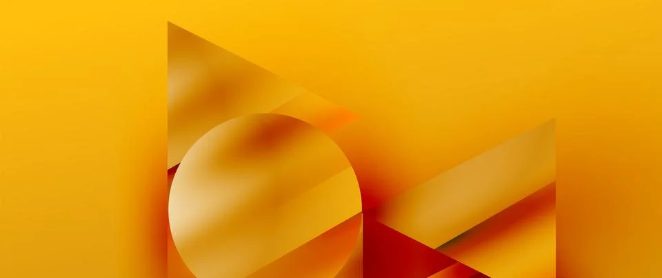 Captivating abstract backdrop composed of interlocking triangles and circles Illustrazione stock