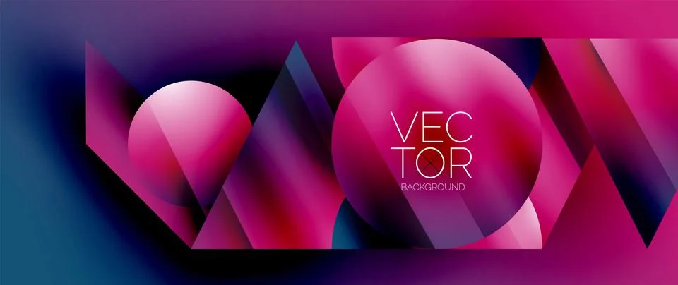 Captivating abstract backdrop composed of interlocking triangles and circles Illustrazione stock
