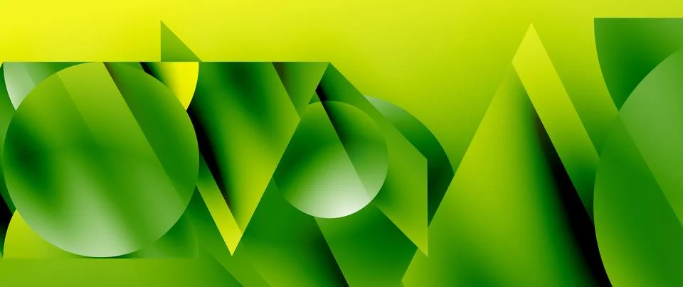 Captivating abstract backdrop composed of interlocking triangles and circles Stockillustratie