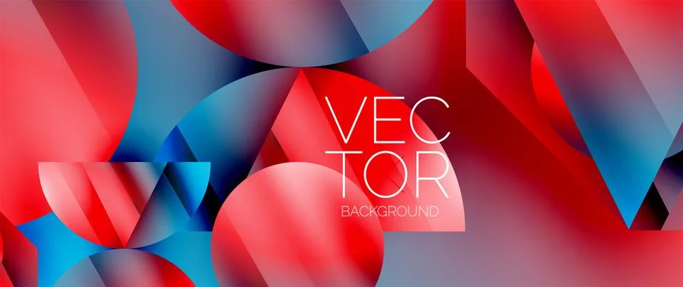 Captivating abstract backdrop composed of interlocking triangles and circles Stock Illustration