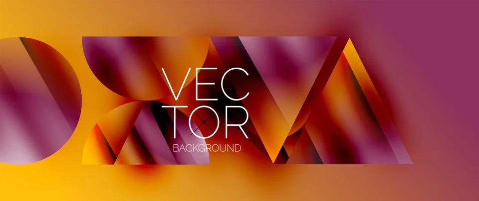 Captivating abstract backdrop composed of interlocking triangles and circles Stock Illustration