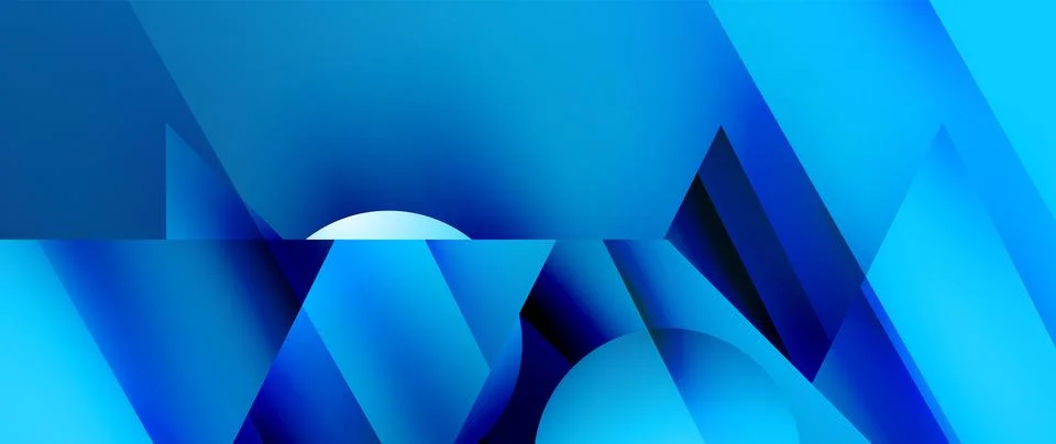 Captivating abstract backdrop composed of interlocking triangles and circles Illustrazione stock