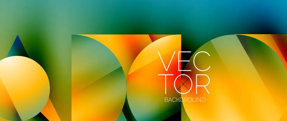 Captivating abstract backdrop composed of interlocking triangles and circles Illustrazione stock