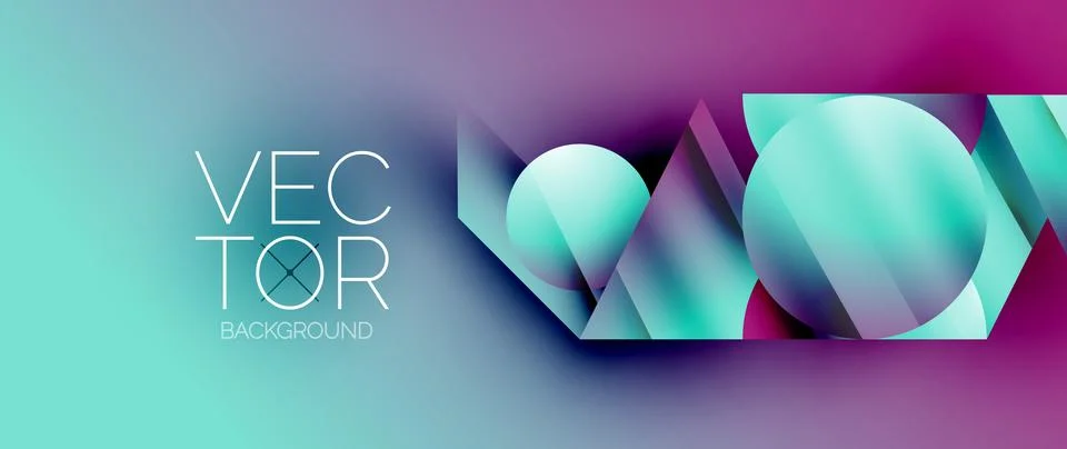 Captivating abstract backdrop composed of interlocking triangles and circles イラスト素材