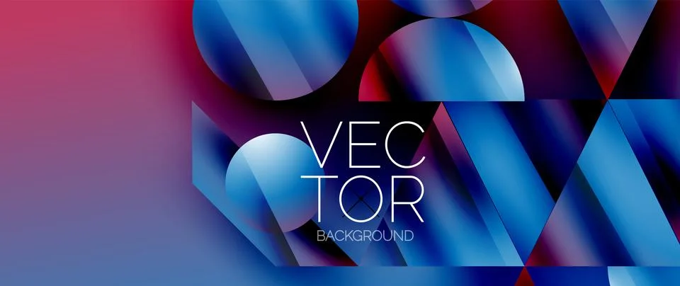 Captivating abstract backdrop composed of interlocking triangles and circles Stock Illustration