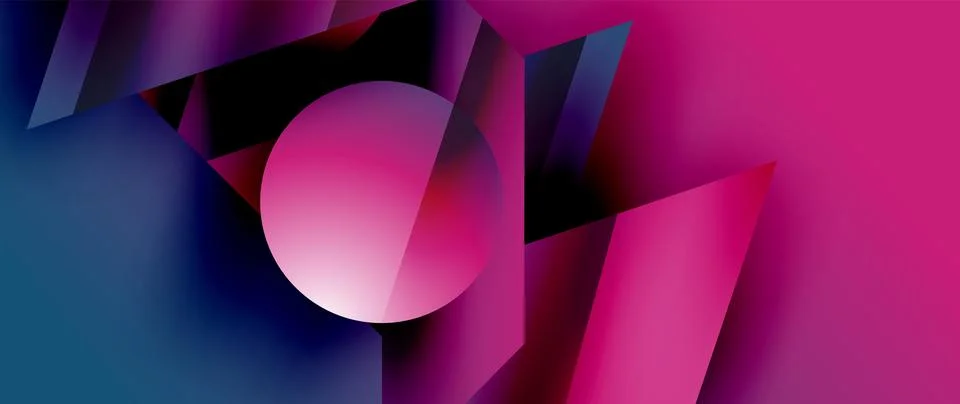 Captivating abstract backdrop composed of interlocking triangles and circles 스톡 일러스트