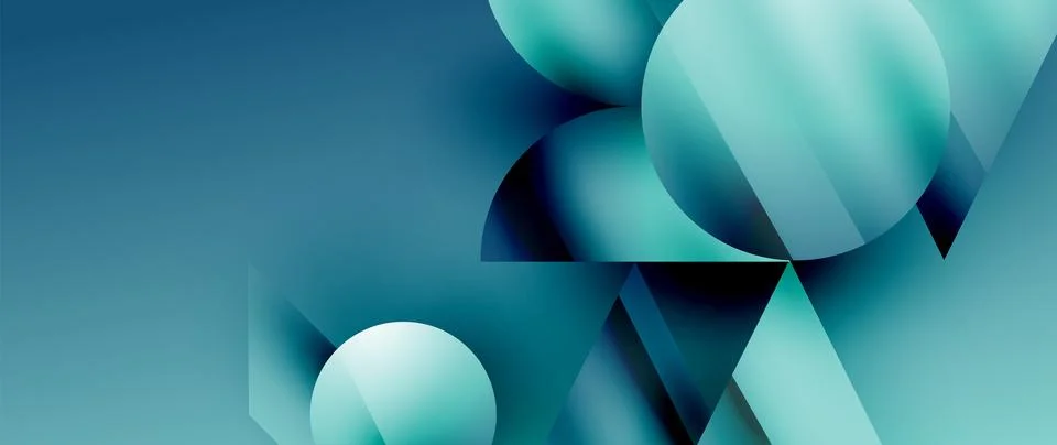 Captivating abstract backdrop composed of interlocking triangles and circles Illustrazione stock