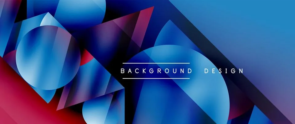 Captivating abstract backdrop composed of interlocking triangles and circles Stock Illustration