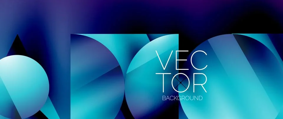 Captivating abstract backdrop composed of interlocking triangles and circles Stock Illustration