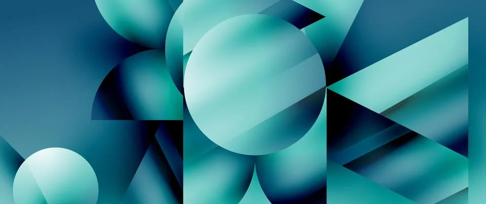 Captivating abstract backdrop composed of interlocking triangles and circles Stock Illustration