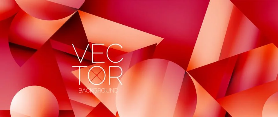 Captivating abstract backdrop composed of interlocking triangles and circles Stock Illustration
