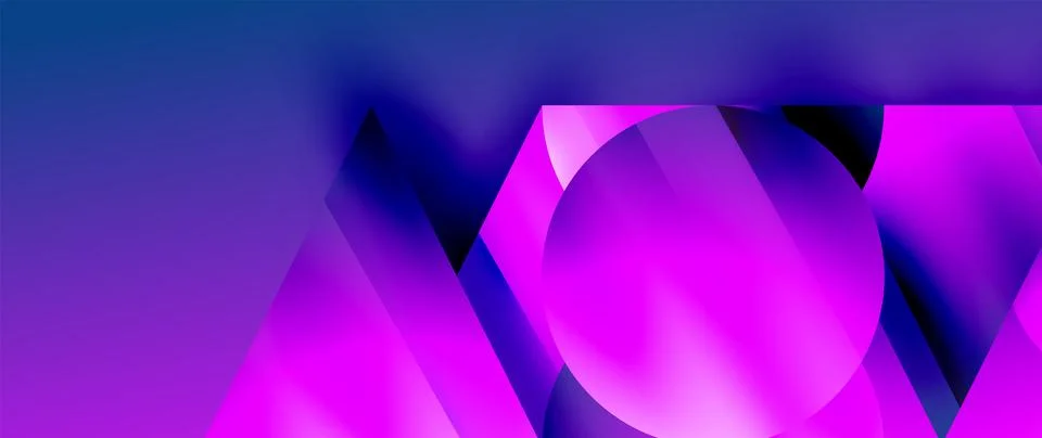 Captivating abstract backdrop composed of interlocking triangles and circles Illustrazione stock