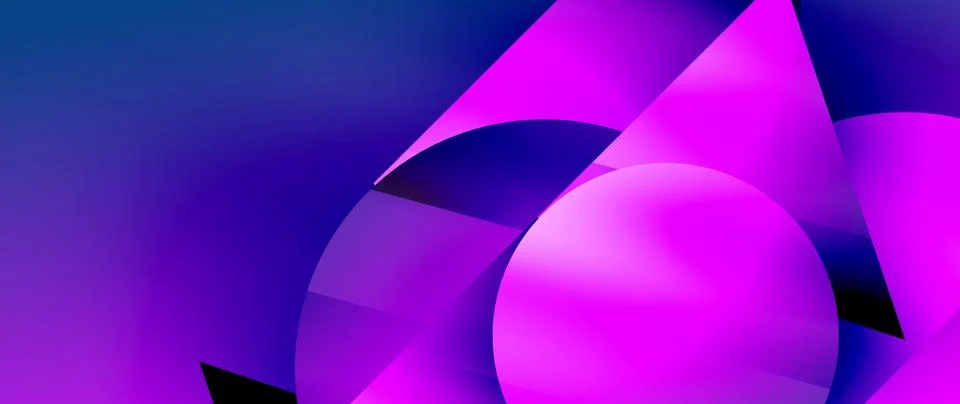 Captivating abstract backdrop composed of interlocking triangles and circles Stock Illustration