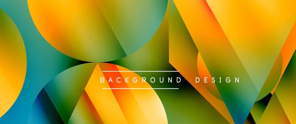 Captivating abstract backdrop composed of interlocking triangles and circles Stock Illustration