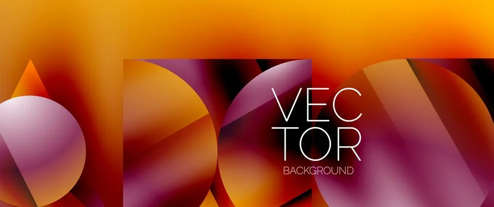 Captivating abstract backdrop composed of interlocking triangles and circles Stock Illustration