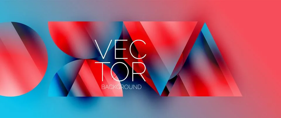 Captivating abstract backdrop composed of interlocking triangles and circles Stockillustratie