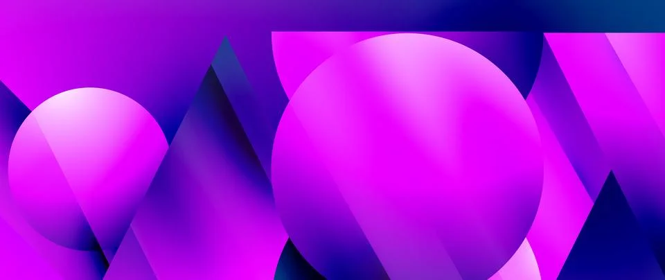 Captivating abstract backdrop composed of interlocking triangles and circles Illustrazione stock