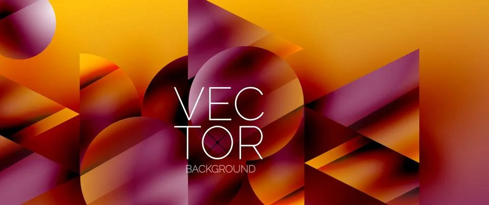 Captivating abstract backdrop composed of interlocking triangles and circles Stock Illustration
