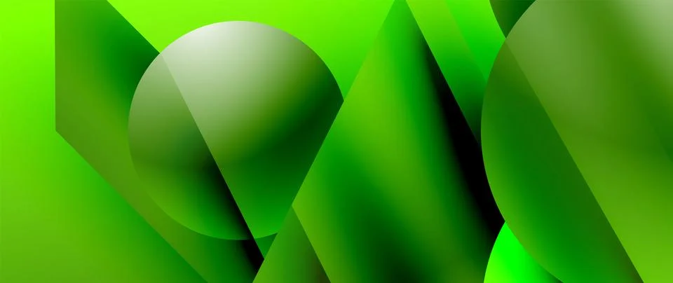 Captivating abstract backdrop composed of interlocking triangles and circles Stock Illustration