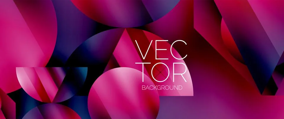 Captivating abstract backdrop composed of interlocking triangles and circles Illustrazione stock