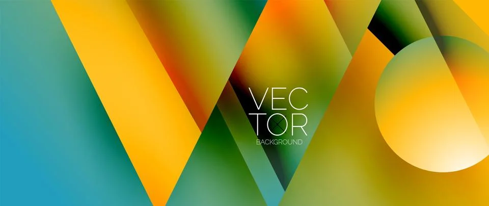 Captivating abstract backdrop composed of interlocking triangles and circles Illustrazione stock