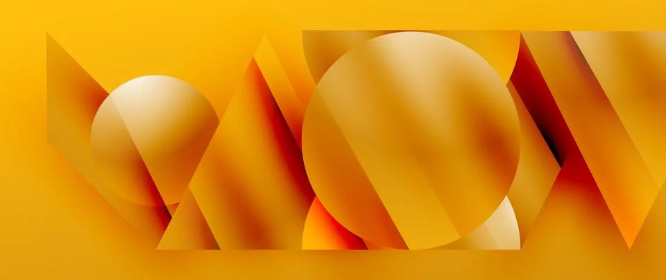 Captivating abstract backdrop composed of interlocking triangles and circles Illustrazione stock