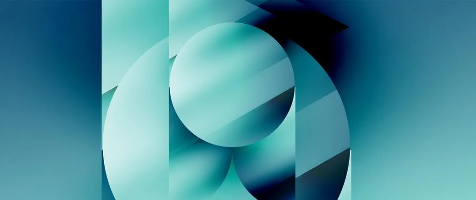 Captivating abstract backdrop composed of interlocking triangles and circles Stock Illustration
