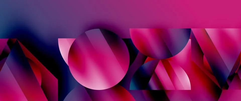 Captivating abstract backdrop composed of interlocking triangles and circles イラスト素材