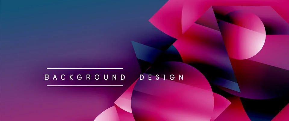 Captivating abstract backdrop composed of interlocking triangles and circles Stockillustratie