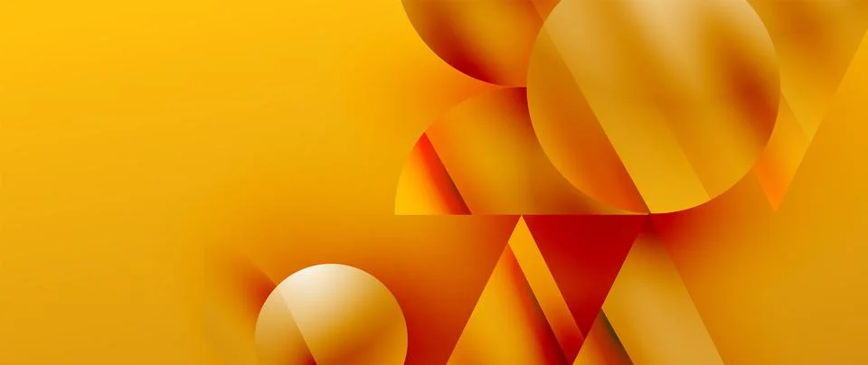 Captivating abstract backdrop composed of interlocking triangles and circles Stockillustratie
