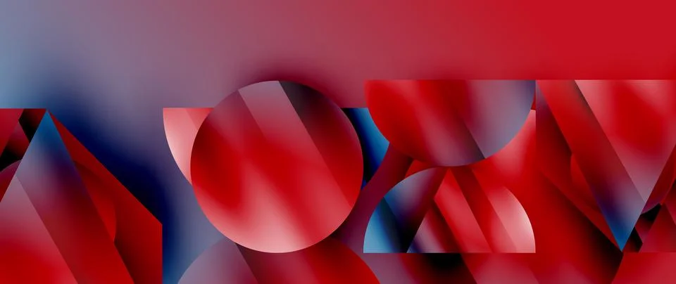 Captivating abstract backdrop composed of interlocking triangles and circles Stock Illustration