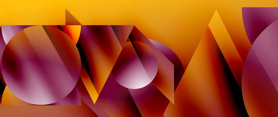 Captivating abstract backdrop composed of interlocking triangles and circles 스톡 일러스트