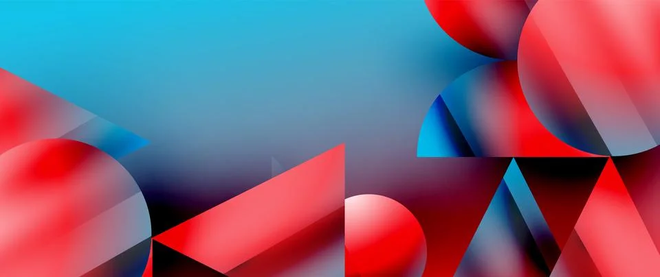 Captivating abstract backdrop composed of interlocking triangles and circles Stock Illustration