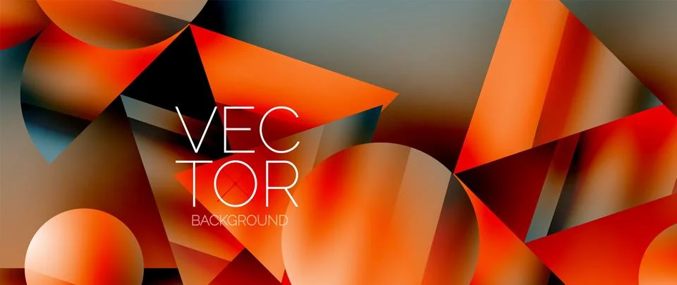 Captivating abstract backdrop composed of interlocking triangles and circles Stockillustratie