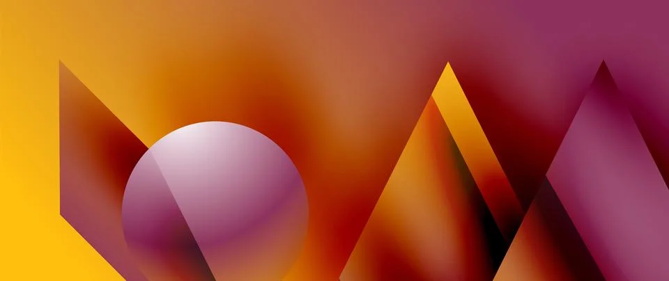 Captivating abstract backdrop composed of interlocking triangles and circles 스톡 일러스트