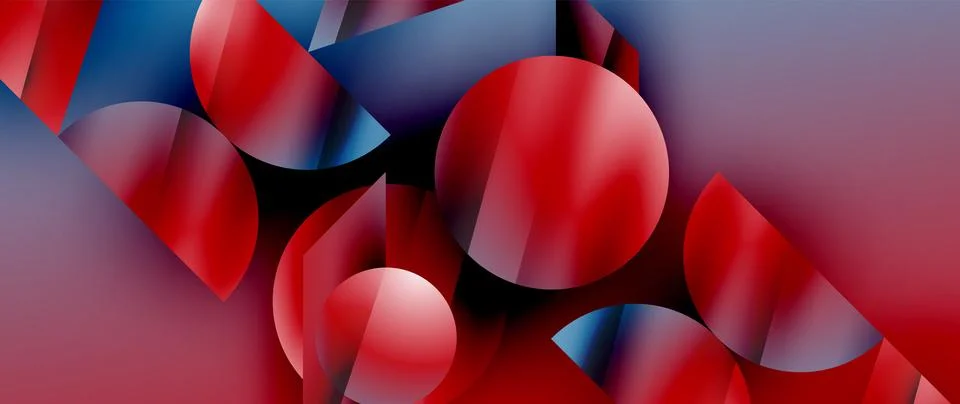 Captivating abstract backdrop composed of interlocking triangles and circles イラスト素材