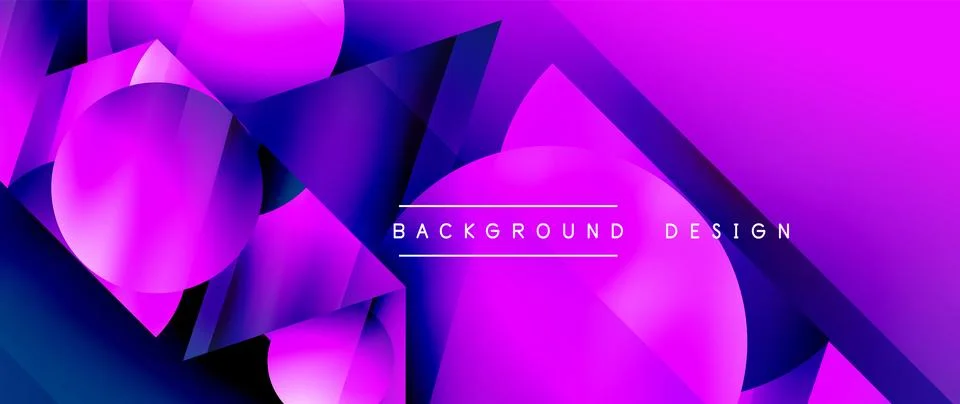 Captivating abstract backdrop composed of interlocking triangles and circles Stock Illustration